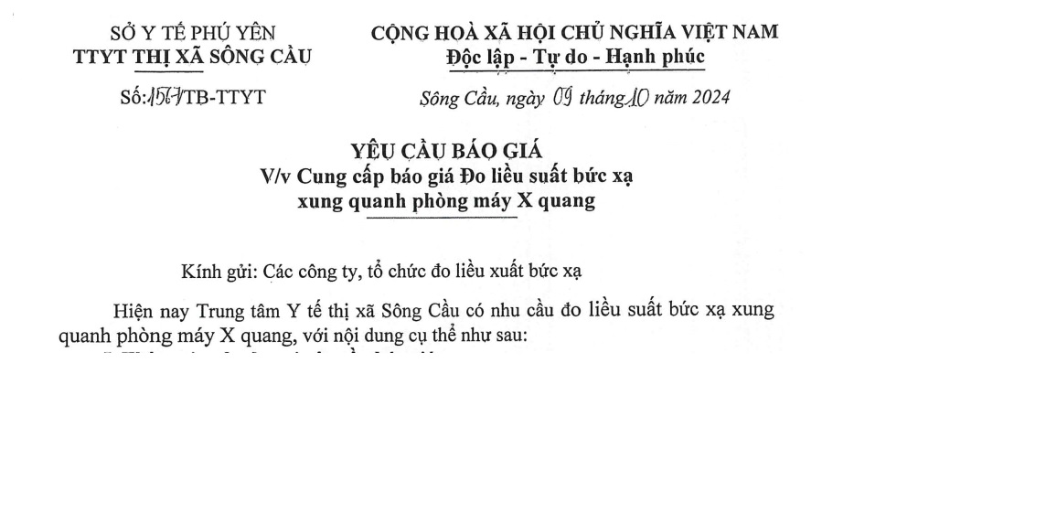 YCBG Đo liều suất bức xạ xung quanh phòng máy X quang